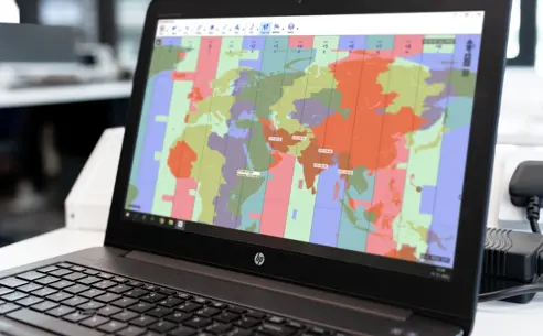 Times zones in Viewer on a map of the world