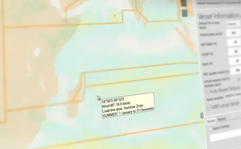 Viewer on a monitor showing load lines