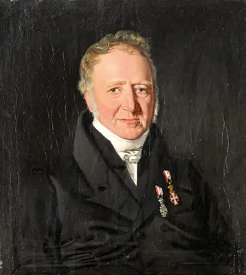 Oliemaleri på lærred, portræt af Johan Philip Weilbach, malet af Christian Albrecht Jensen i 1834
